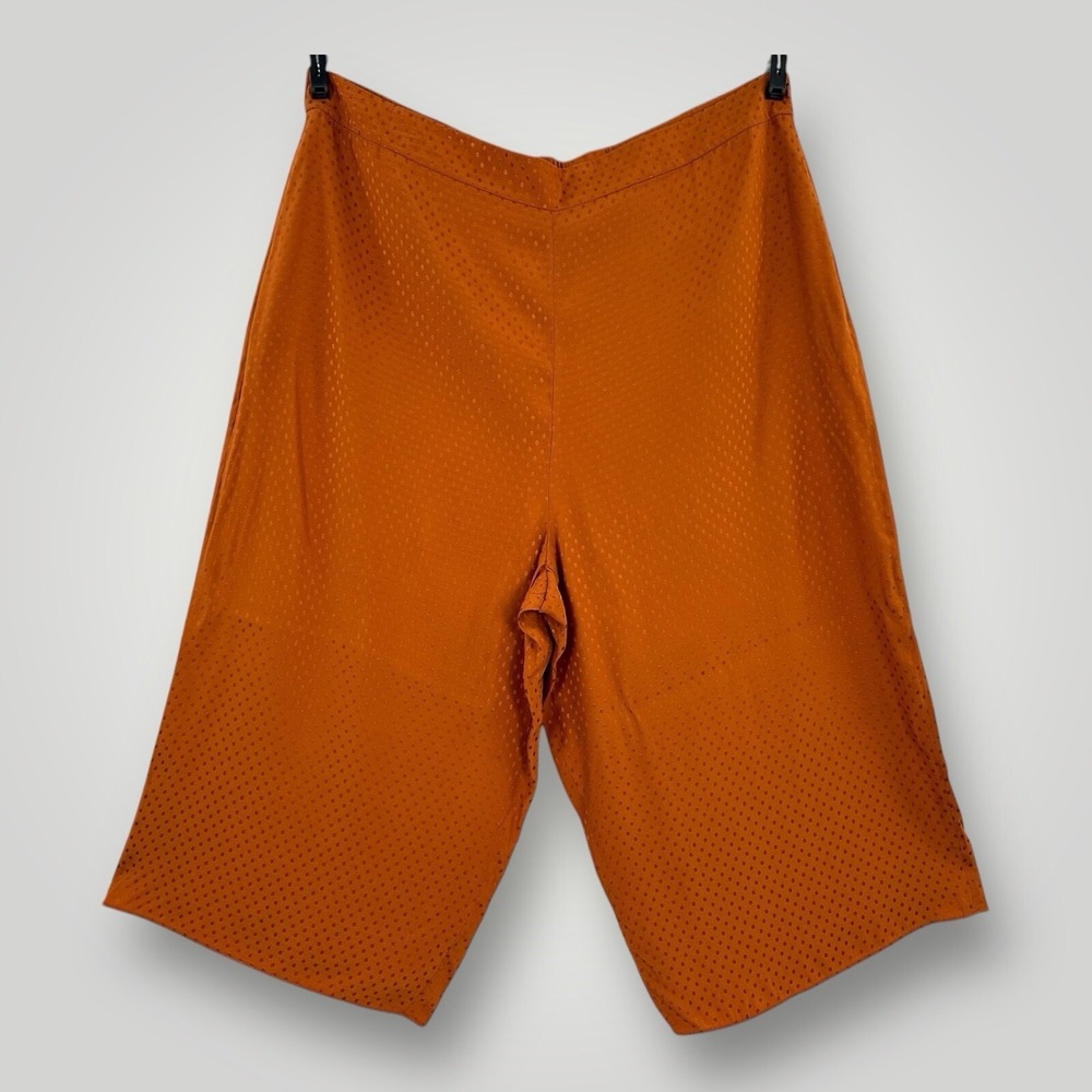 NEW $65 Leith Cropped Wide Leg Trouser Pants Size 3X Rust Umber Polka Dot‎ NWT